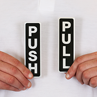 Pull Push Set Signs