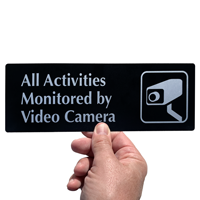 All Activities Monitored Video Camera Sign