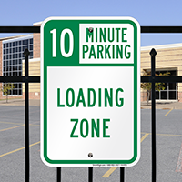 10 Minute, Time Limit Parking Signs