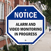 Notice Video Surveillance Sign