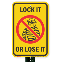 Lock It Or Lose It Crime Watch Signs