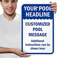 Custom Pool Message And Headline Signs