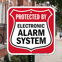 Electronic Alarm System Sign
