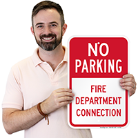 No Parking - Fire Department Connection, Parking Signs