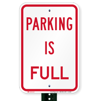 Parking Is Full Sign
