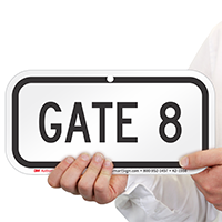 GATE 8 Sign