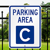 PARKING AREA C Signs