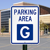 PARKING AREA G Signs