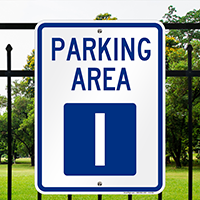 PARKING AREA I Signs