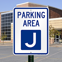 PARKING AREA J Signs