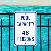 Pool Maximum Capacity Persons Signs