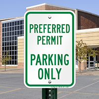 Preferred Permit Parking Only Signs