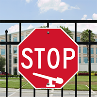 STOP Signs with Boom Gate Symbol