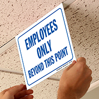 Employees Only Safety Begins With Teamwork Sign