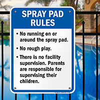 Spray Pad Rules Sign for Iowa