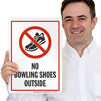 No Bowling Shoes Sign