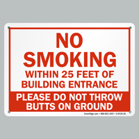 No Smoking Of Entrance Signs