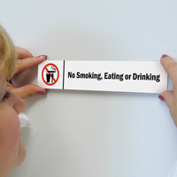 No Smoking, Eating Or Drinking Magnetic Door Sign