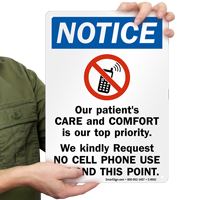 Our Patients Care And Comfort is Our Top Priority Sign