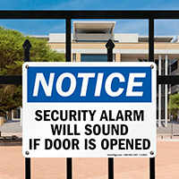 Notice Security Alarm Sound Sign