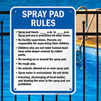 Spray Pad Rules Sign