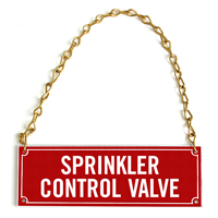 SmartSign Reflective Sprinkler Control Valve Tag - 2x6 Inch Engineer Grade White On Red, 3M Certified For Outdoor Use - View #9