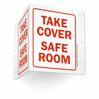 Take Cover Safe Room Sign
