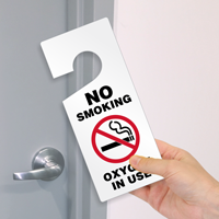No Smoking Oxygen In Use Door Hanging Tag