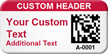 Customized 2D Barcode Asset Tag