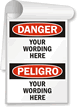 Custom Bilingual Danger Sign Book