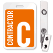 Contractor ID Reusable Name Badge