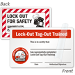Lockout Tagout Trained Self Laminating Training Wallet Card