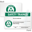 Safety Trained Self Laminating Wallet Card, 2-Sided 