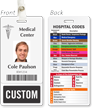 Custom Emergency Code Badge Buddy, RACE, PASS, CLEAN