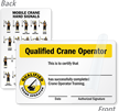 Self Laminated Qualified Crane Operator Wallet Card
