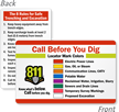 Rules For Safe Trenching and Excavation 2 Sided Card