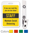 ID Reusable Name Badge - Staff