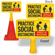 Practice Social Distancing In Building ConeBoss Sign