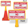 Private Property No Trespassing ConeBoss Sign
