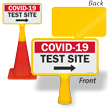 Test Site Right Arrow ConeBoss Medical Safety Sign
