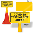 Testing Site Ahead ConeBoss Medical Safety Sign