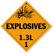 Class 1.3L Explosives Placard
