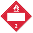 Flammable Gas Blank Placard