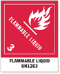 UN 1263 Flammable Liquid DOT Label