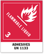 UN 1133 Adhesives Label
