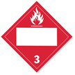Class 3 Flammable Liquids DOT Placard