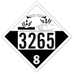 UN3265 Corrosive Liquid Placard