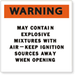 Warning May Contain Explosive Mixtures