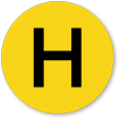 Military Chemical H Type Mustard Agent Hazard Symbol Label