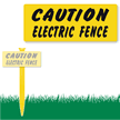 Caution Electric Fence bolt on Sign